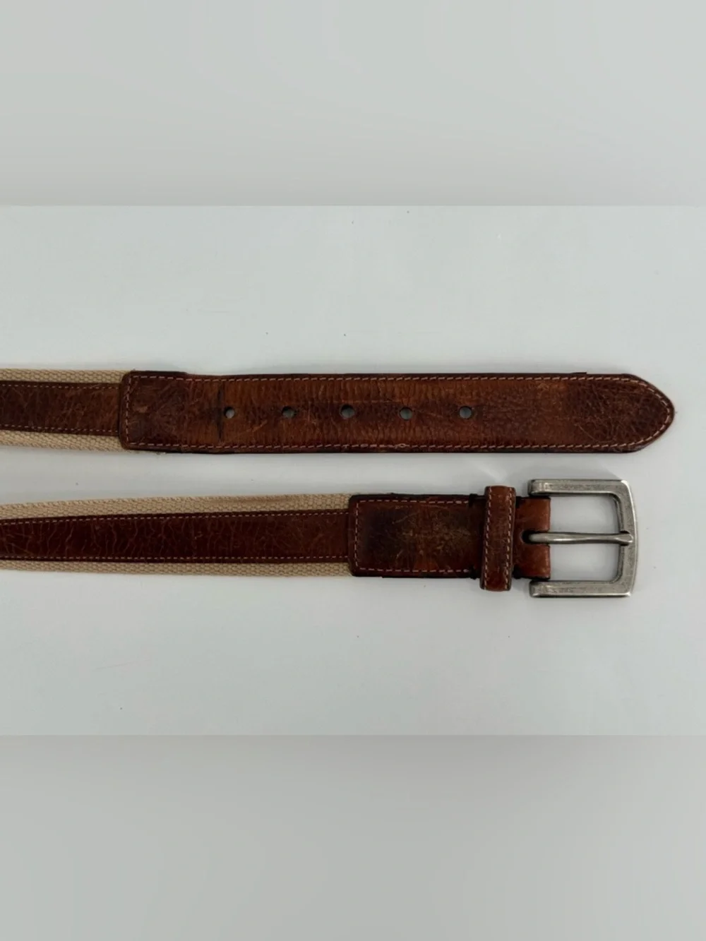 Leather & Canvas Belt 40‎
